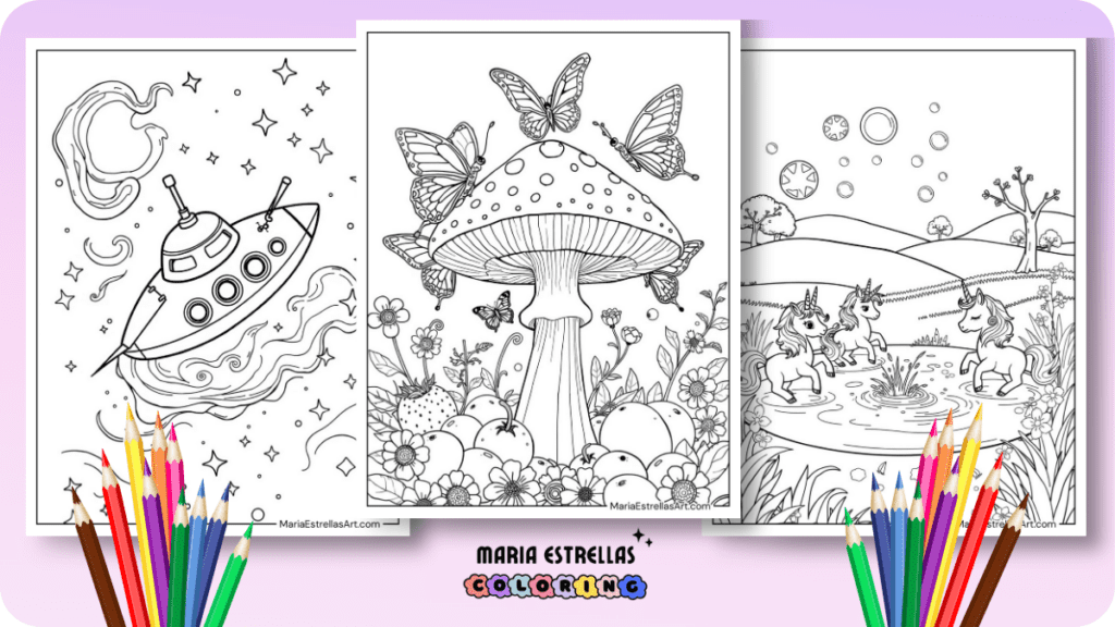 Aesthetic Coloring Pages Featured Image