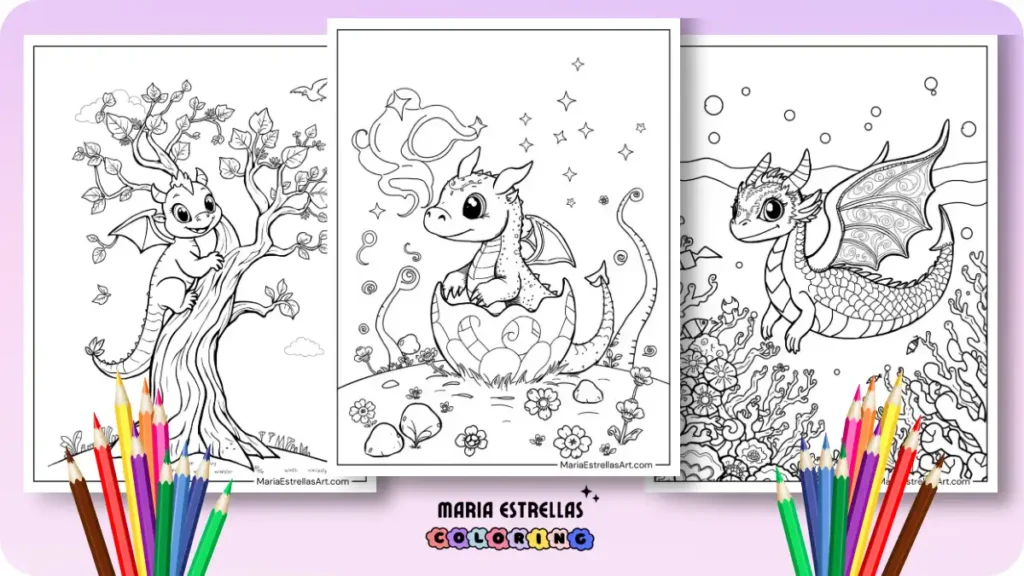 Dragon Coloring Pages Featured Image