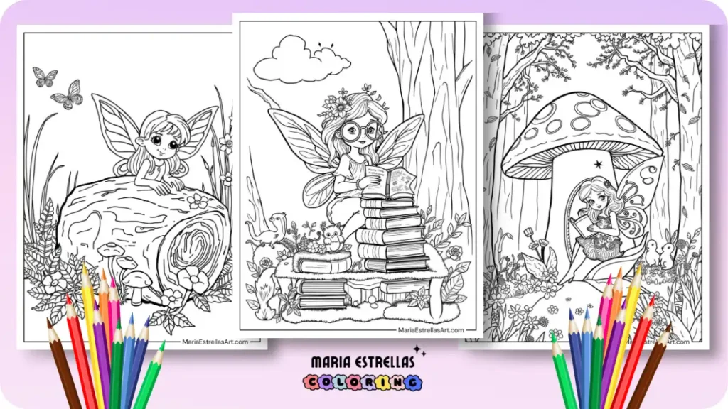 Fairy Coloring Pages Featured Image