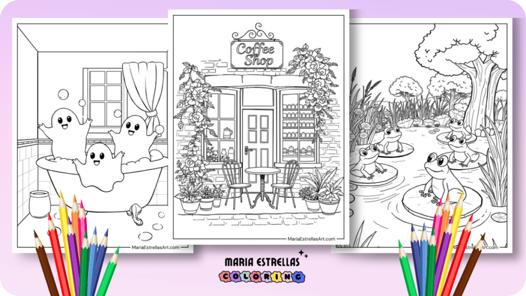 Cozy Coloring Pages Featured Image