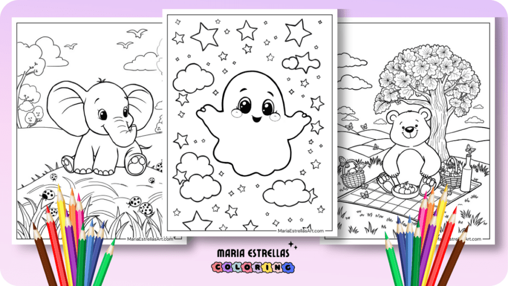 Cute Coloring Pages Featured Image