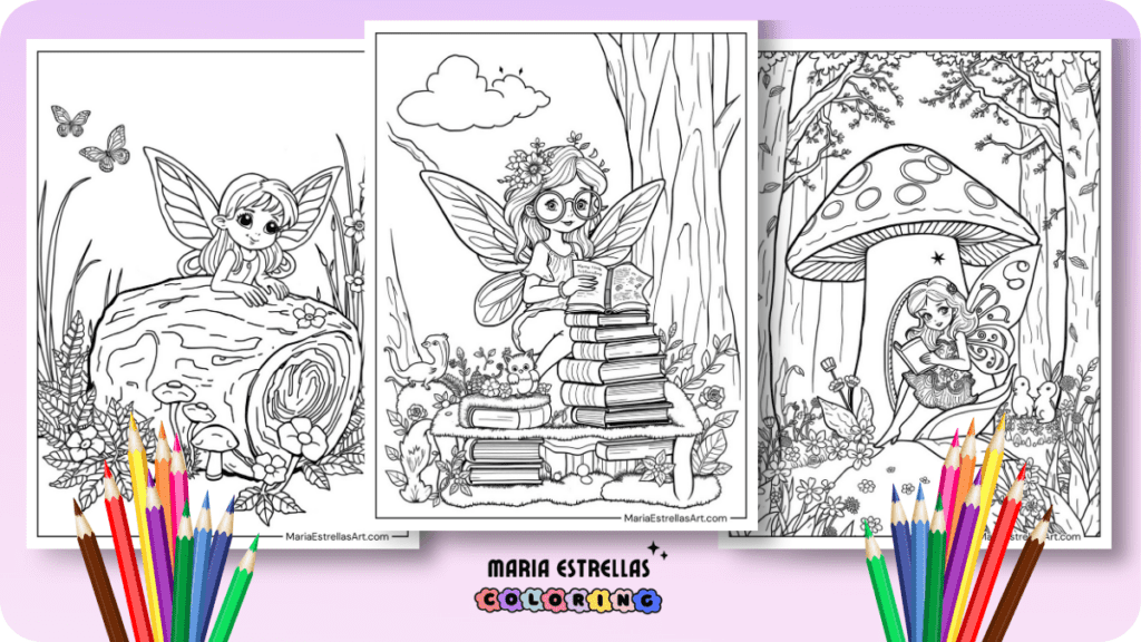 Fairy Coloring Pages Featured Image