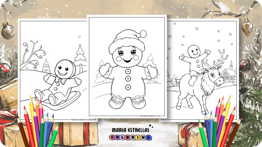 Gingerbread Man Coloring Pages Featured Image