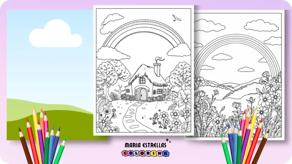 Rainbow Coloring Pages Featured Image