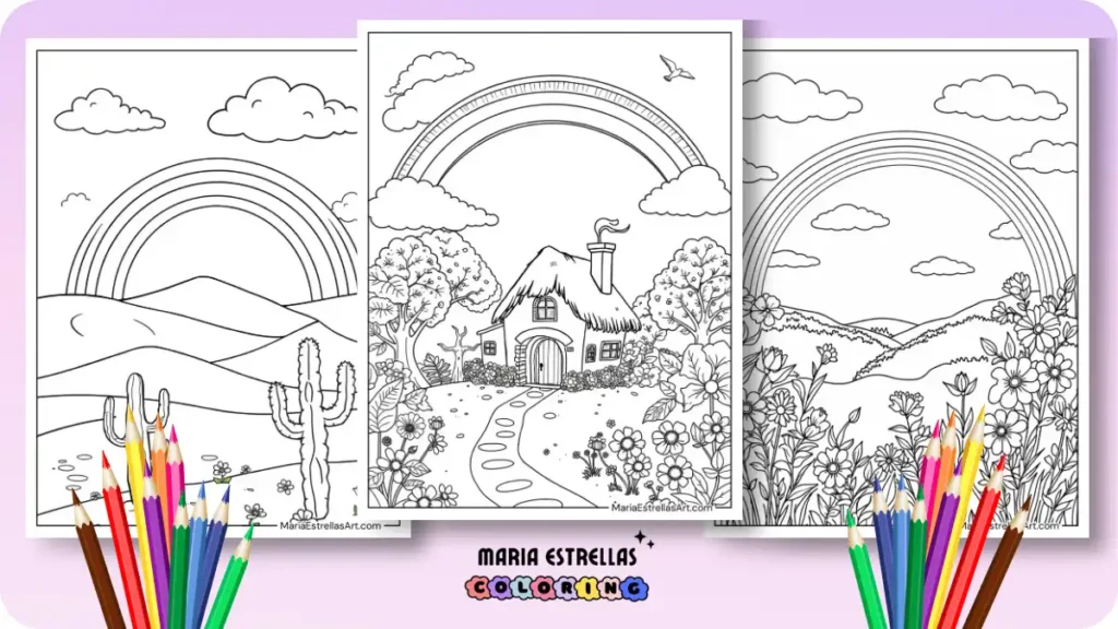 Rainbow Coloring Pages Featured Image