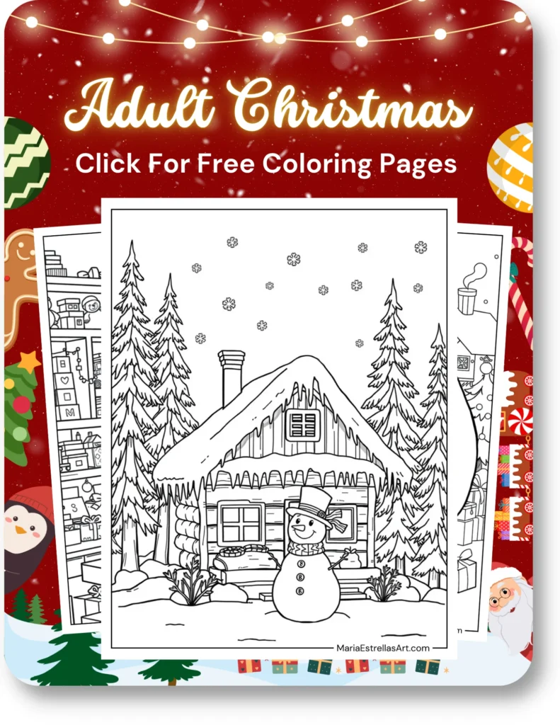 Adult Christmas Coloring Pages For Christmas