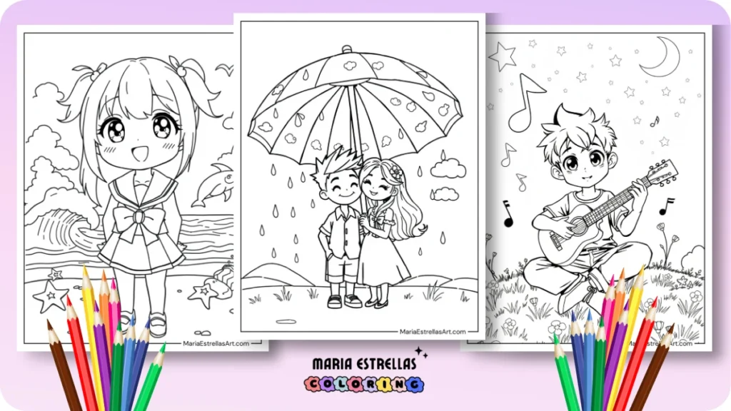 Anime Coloring Pages Featured Image