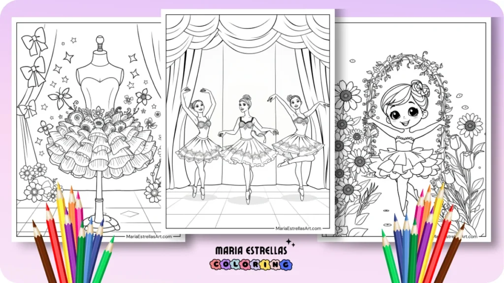 Ballerina Coloring Pages Featured Image