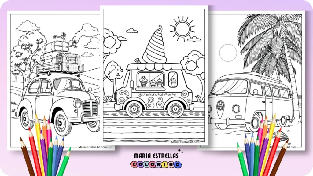 Car Coloring Pages Featured Image