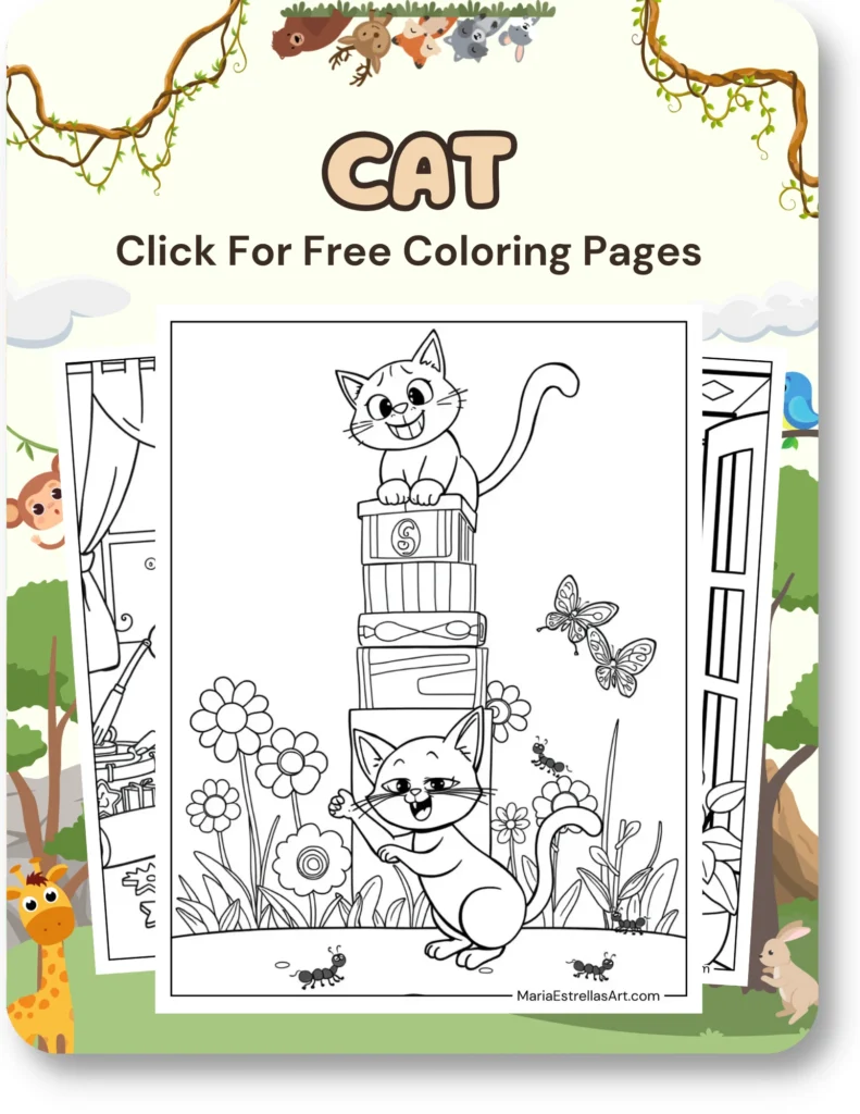 Cat Coloring Pages For Animal