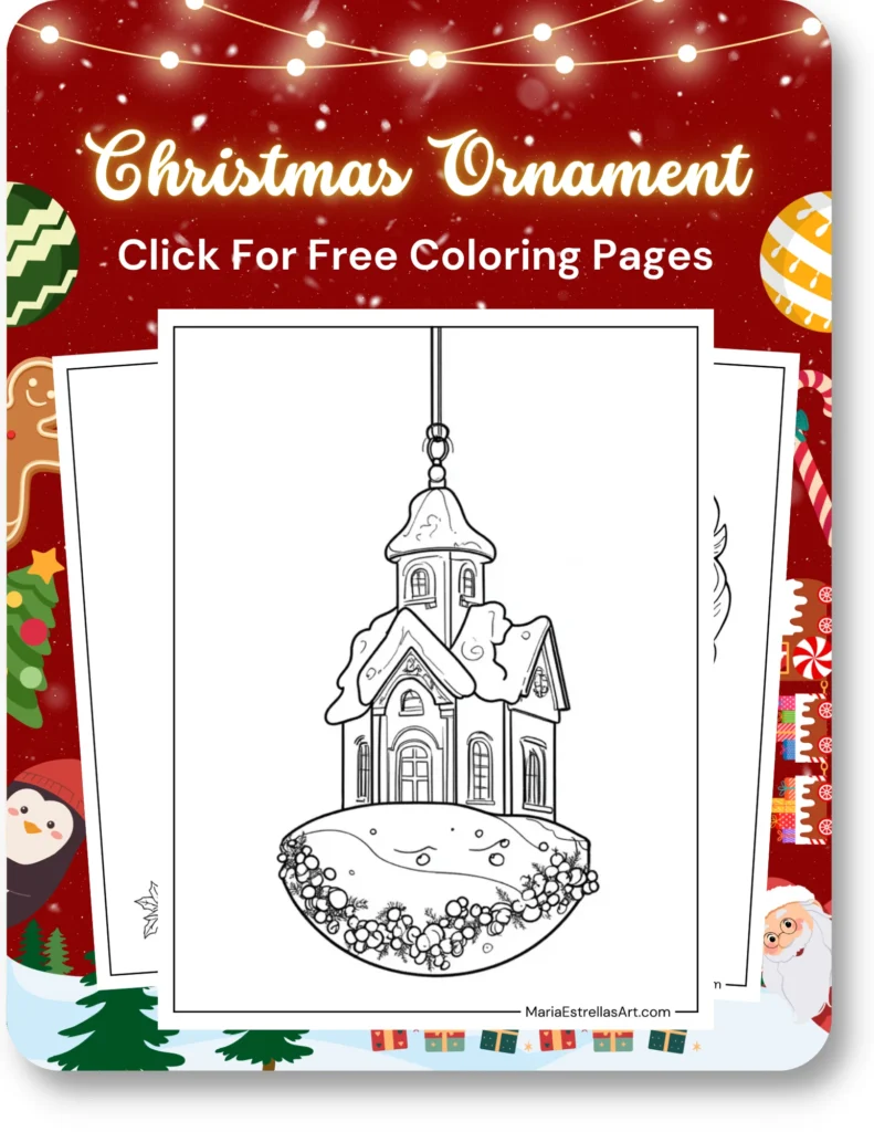 Christmas Ornament Coloring Pages For Christmas