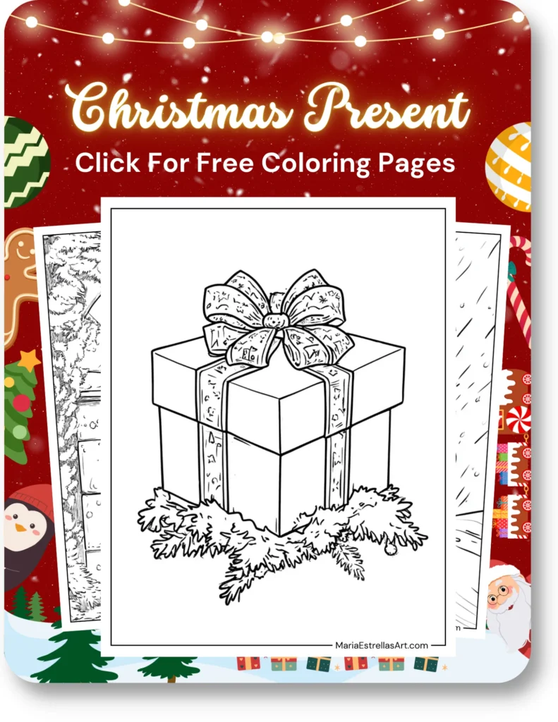 Christmas Present Coloring Pages For Christmas