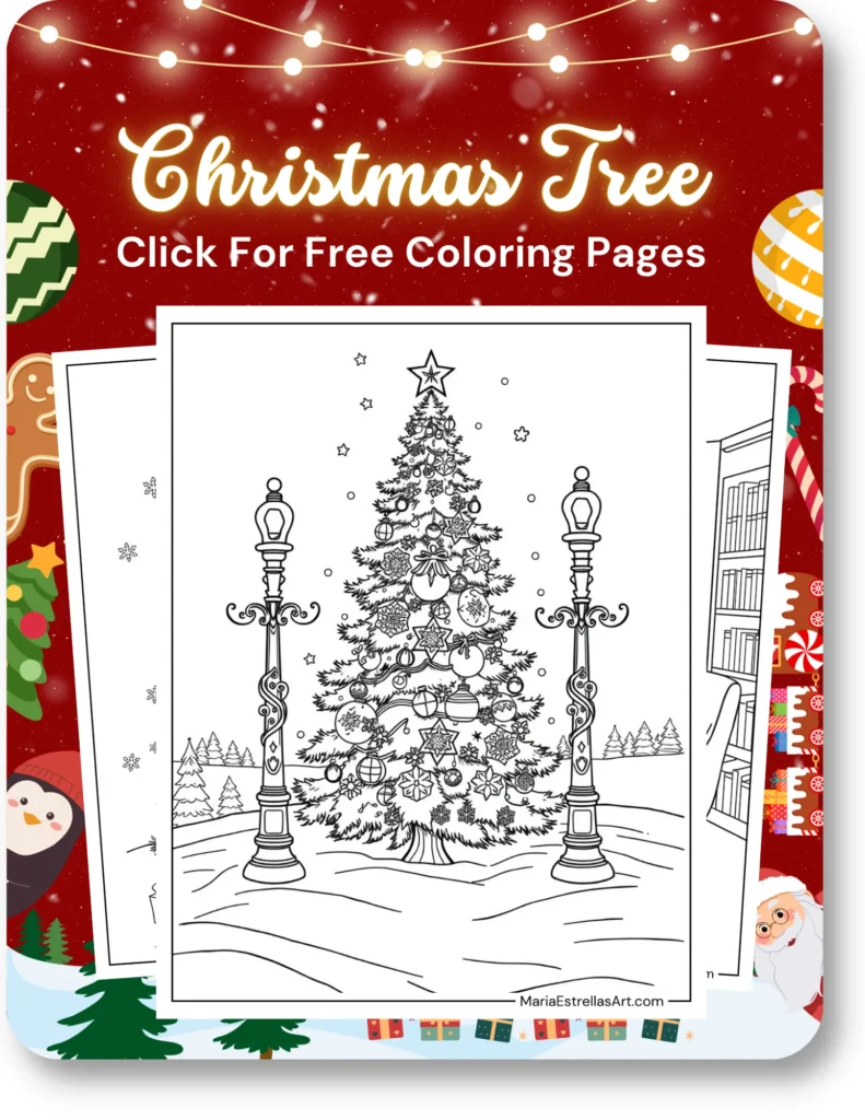 Christmas Tree Coloring Pages For Christmas