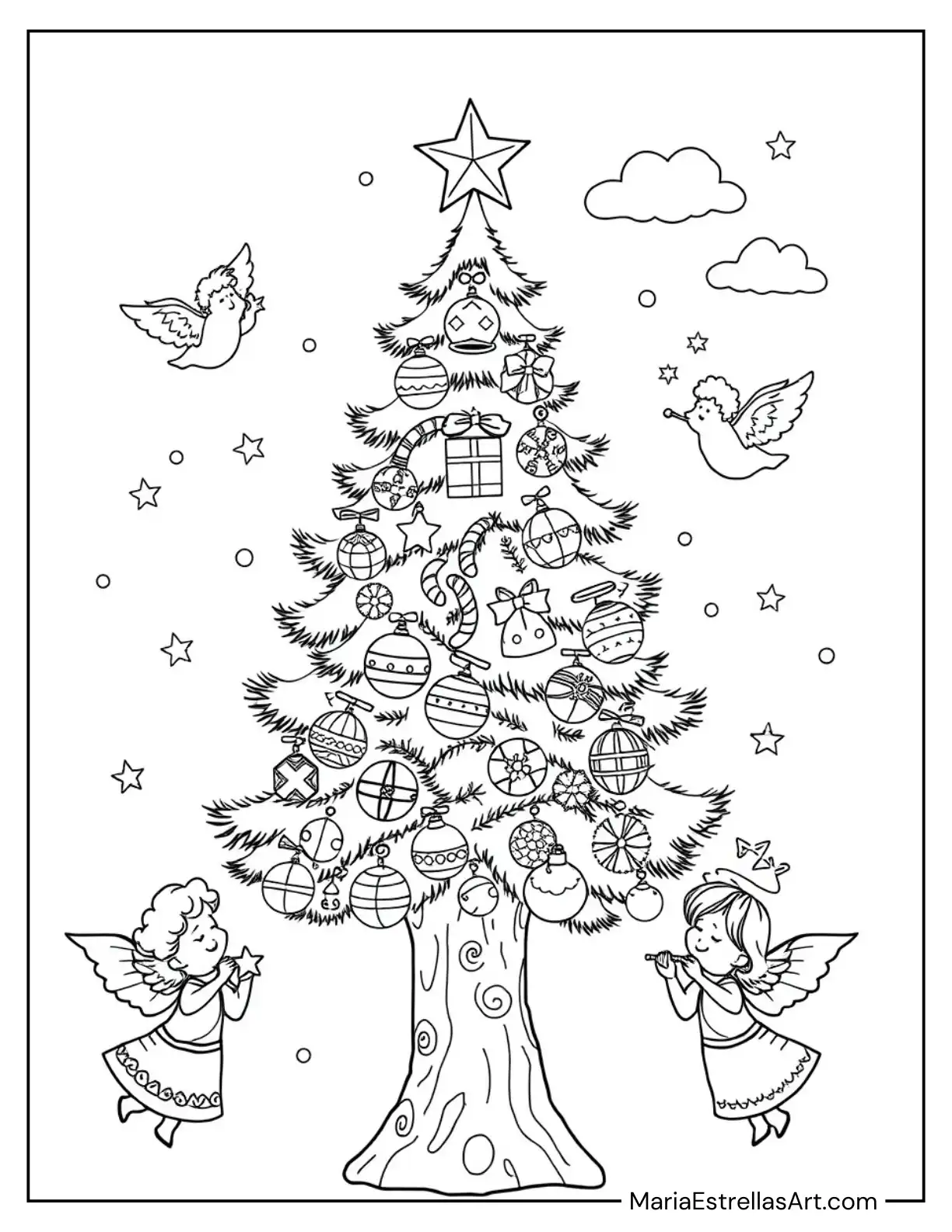 Christmas Tree with Little Angels