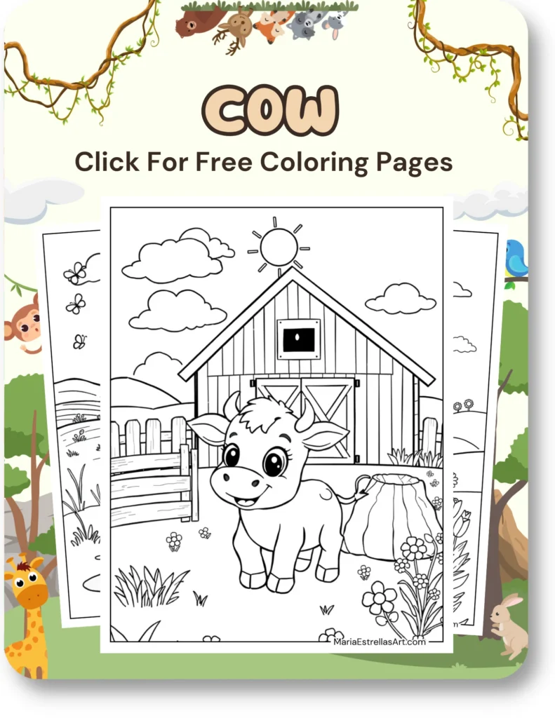 Cow Coloring Pages For Animal