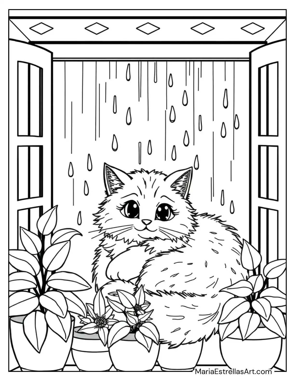 Cozy Cat on Rainy Days