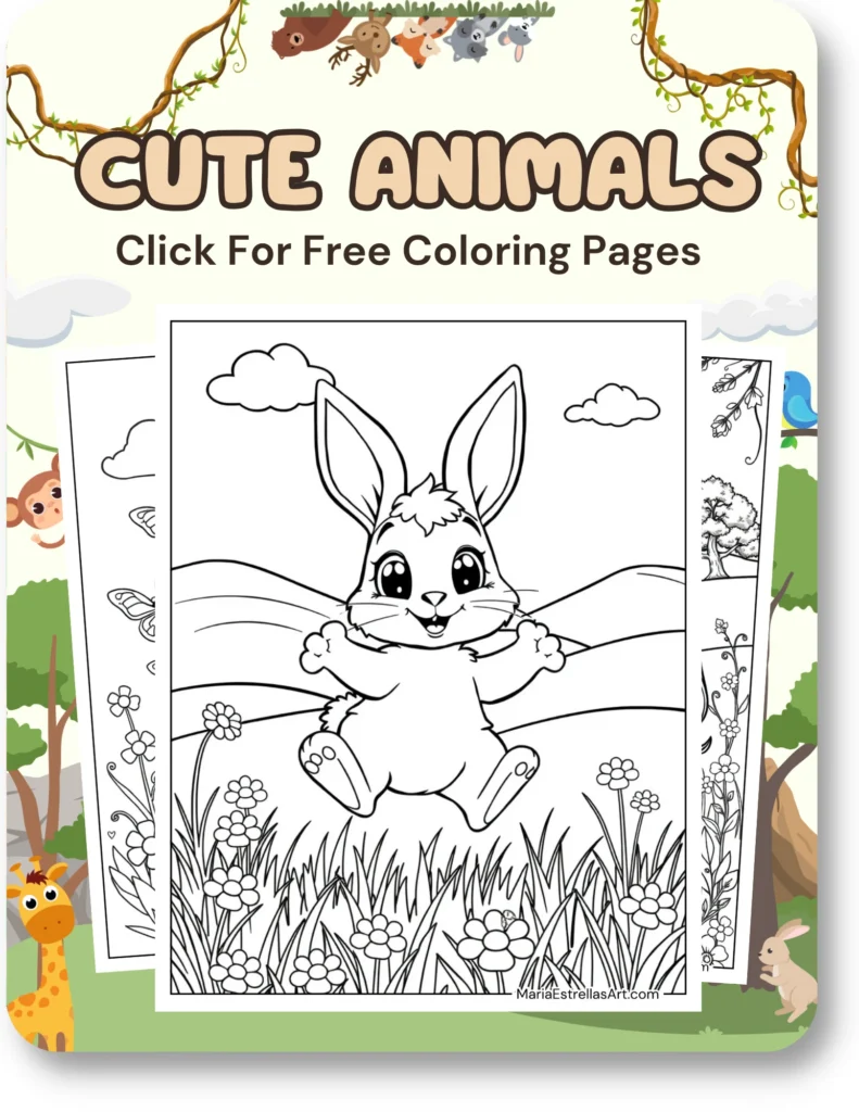 Cute Animals Coloring Pages For Animal