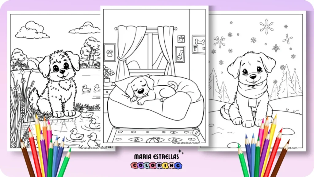 Dog Coloring Pages Featured Image