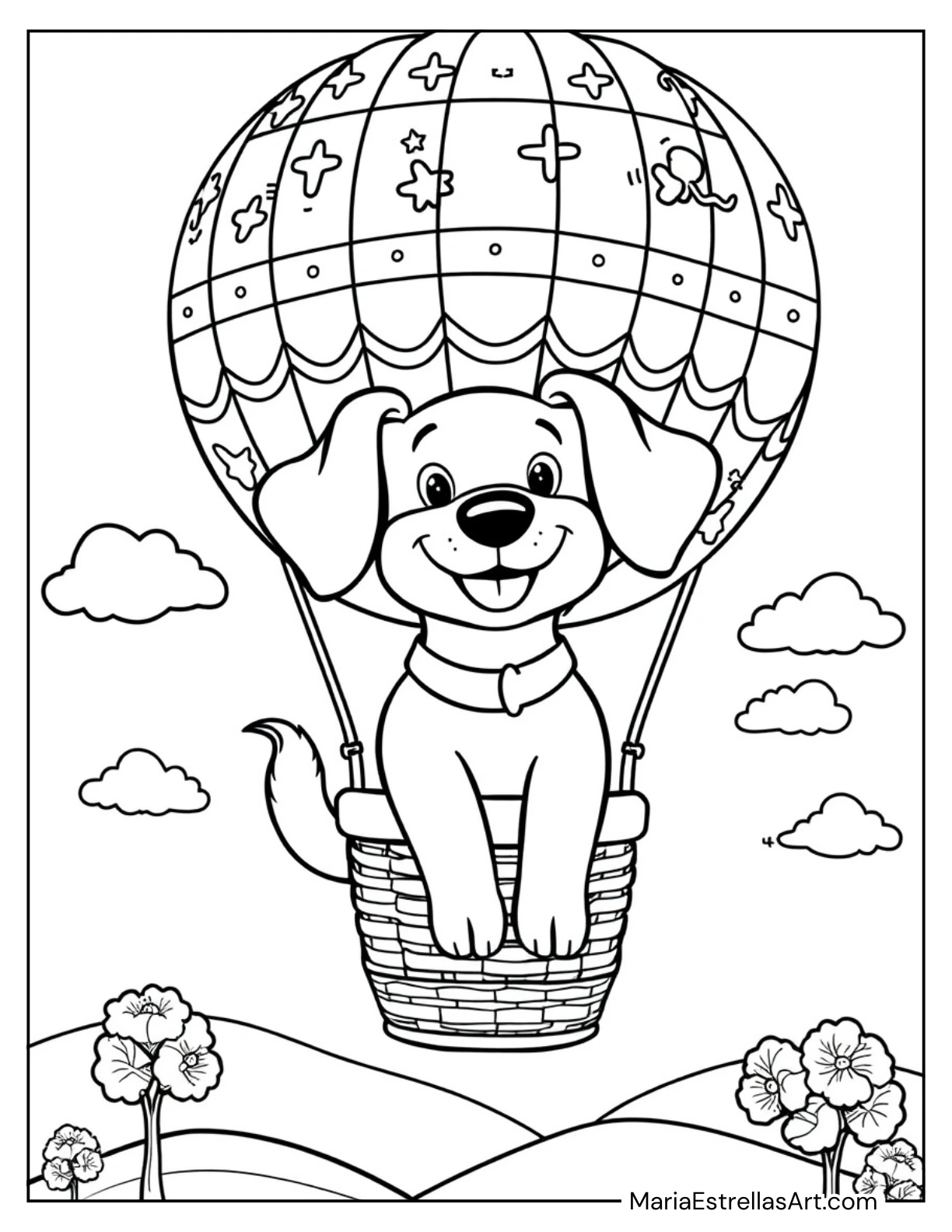 Dog in a Hot Air Balloon