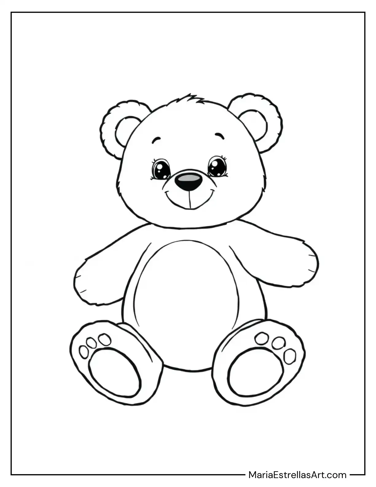 Easy Teddy Bear Sitting With Arms Outstretched