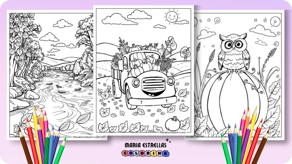 Fall Coloring Pages Featured Image