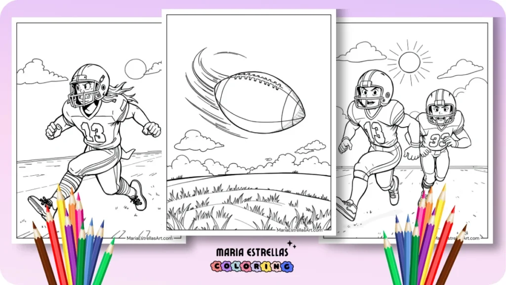 Football Coloring Pages Featured Image