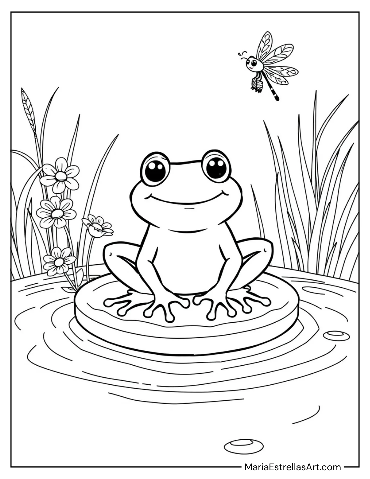 Friendly Frog on a Lily Pad