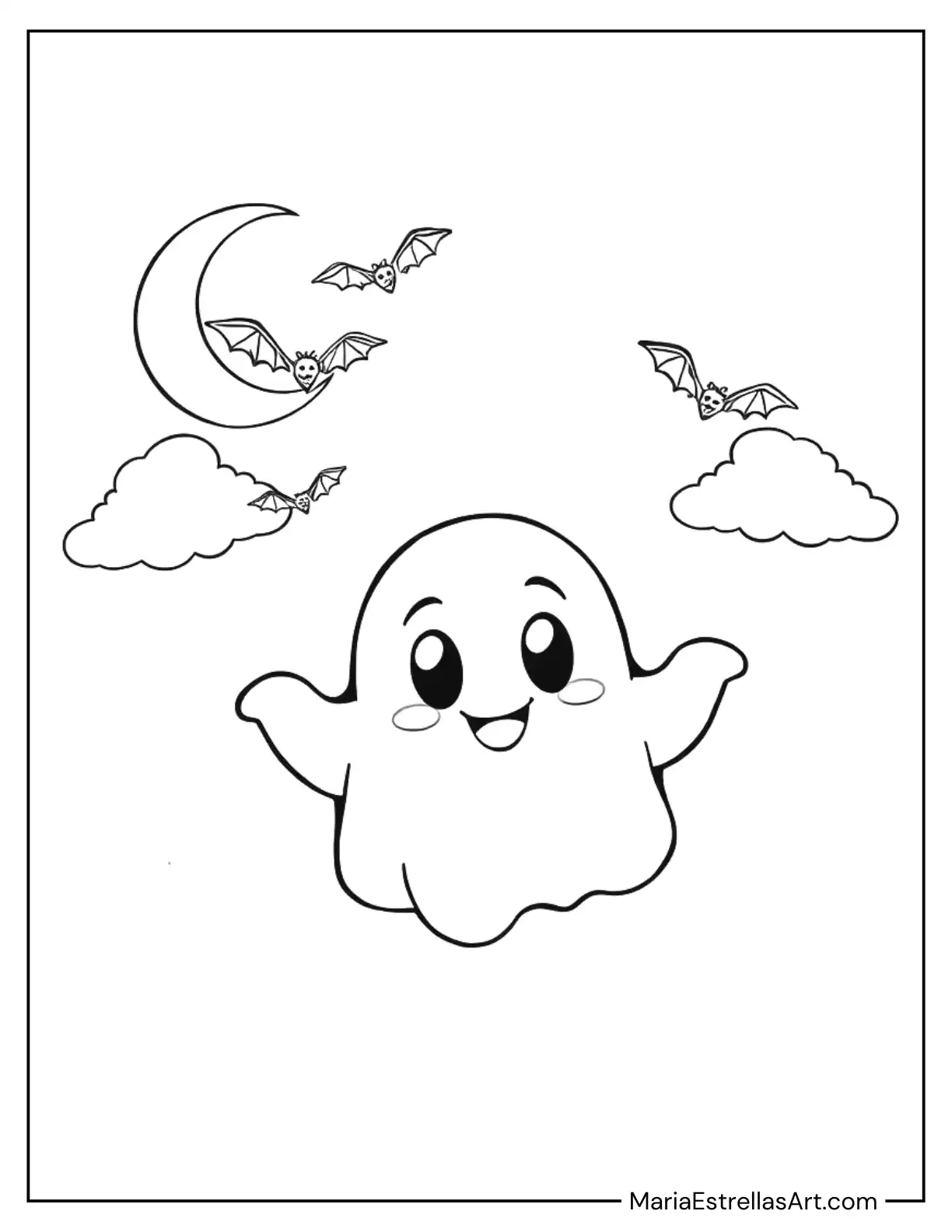 Friendly Ghost With a Cute Smile