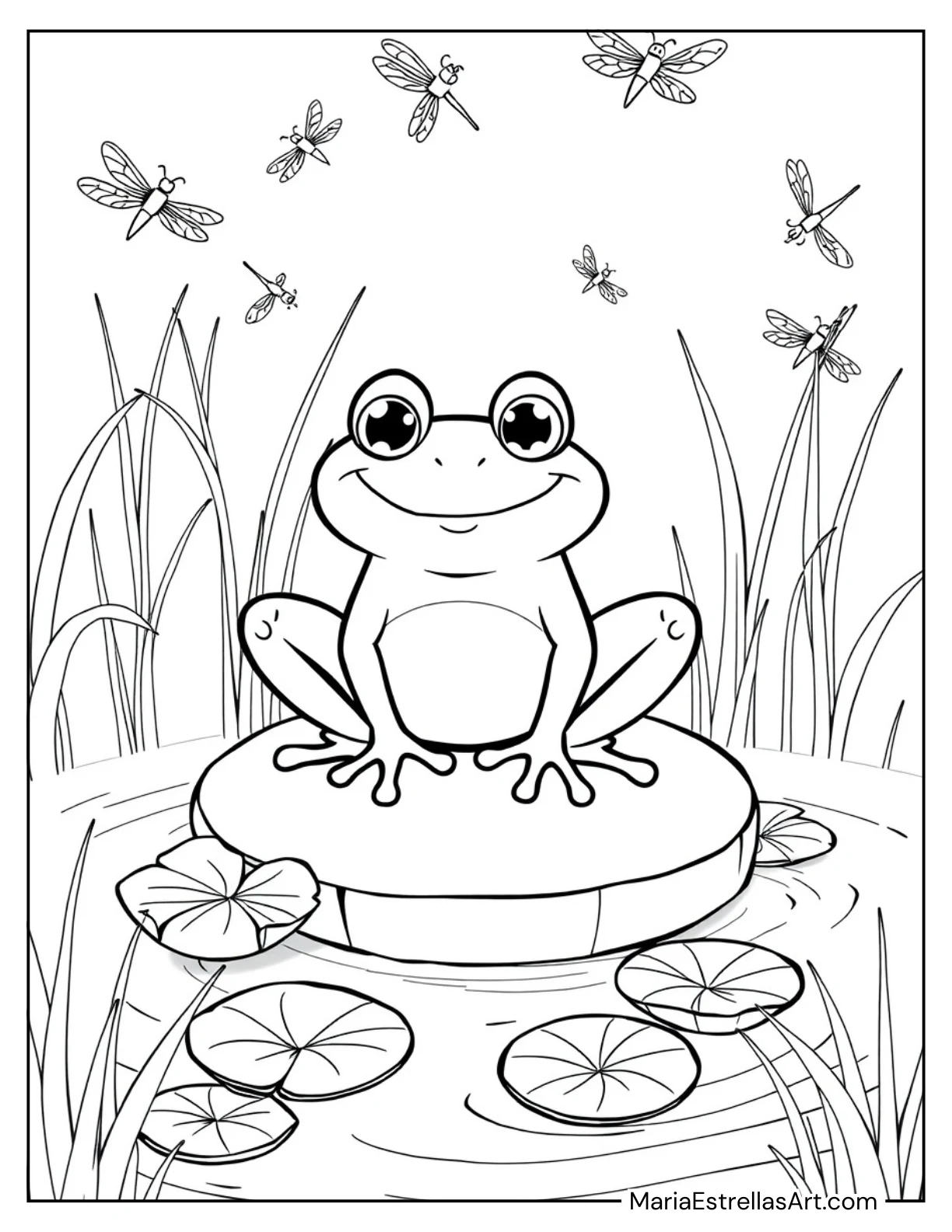 Happy Frog on Lily Pad