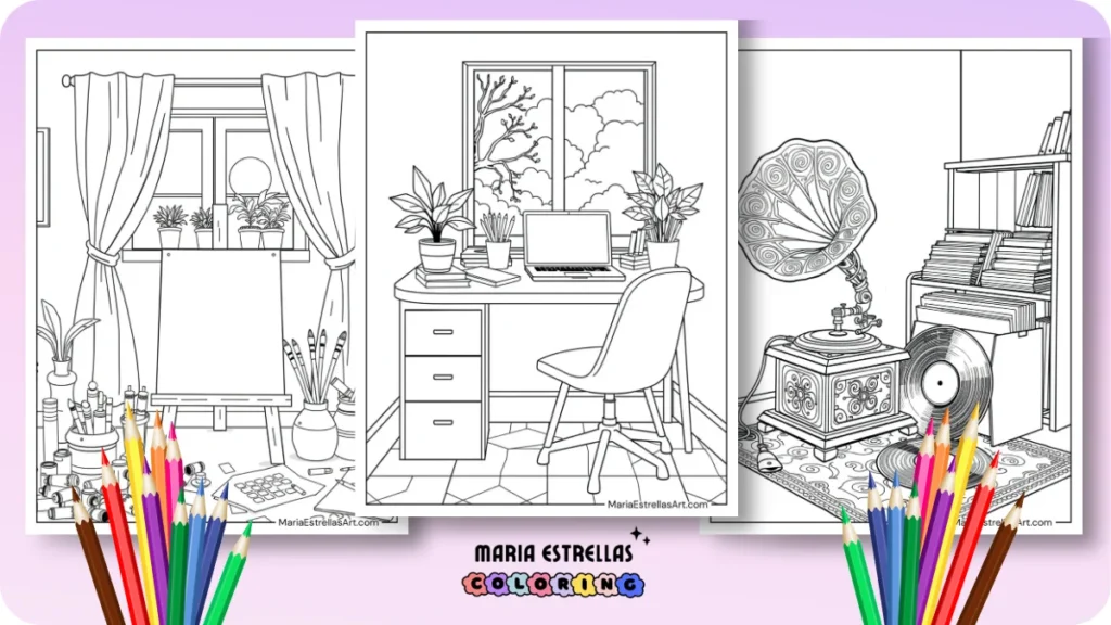 Little Corner Coloring Pages Featured Image