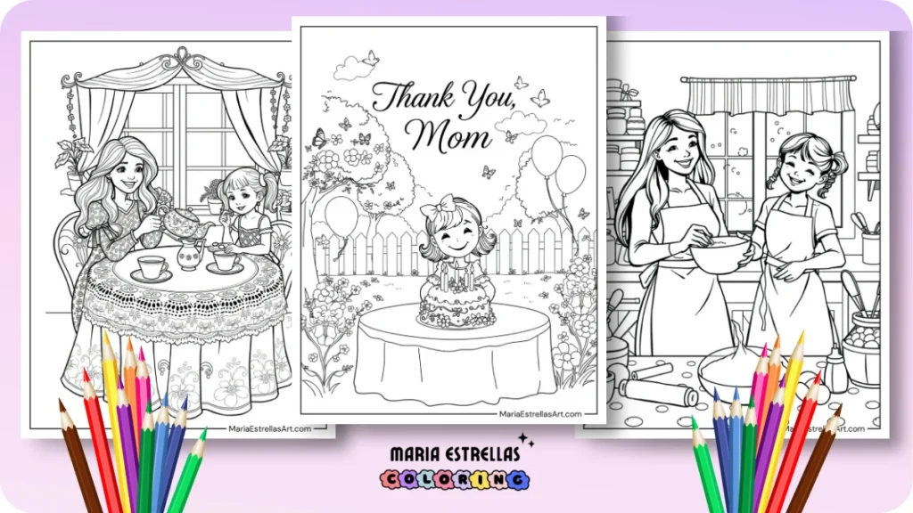 Mother's Day Coloring Pages Featured Image