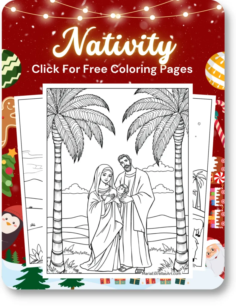 Nativity Coloring Pages For Christmas