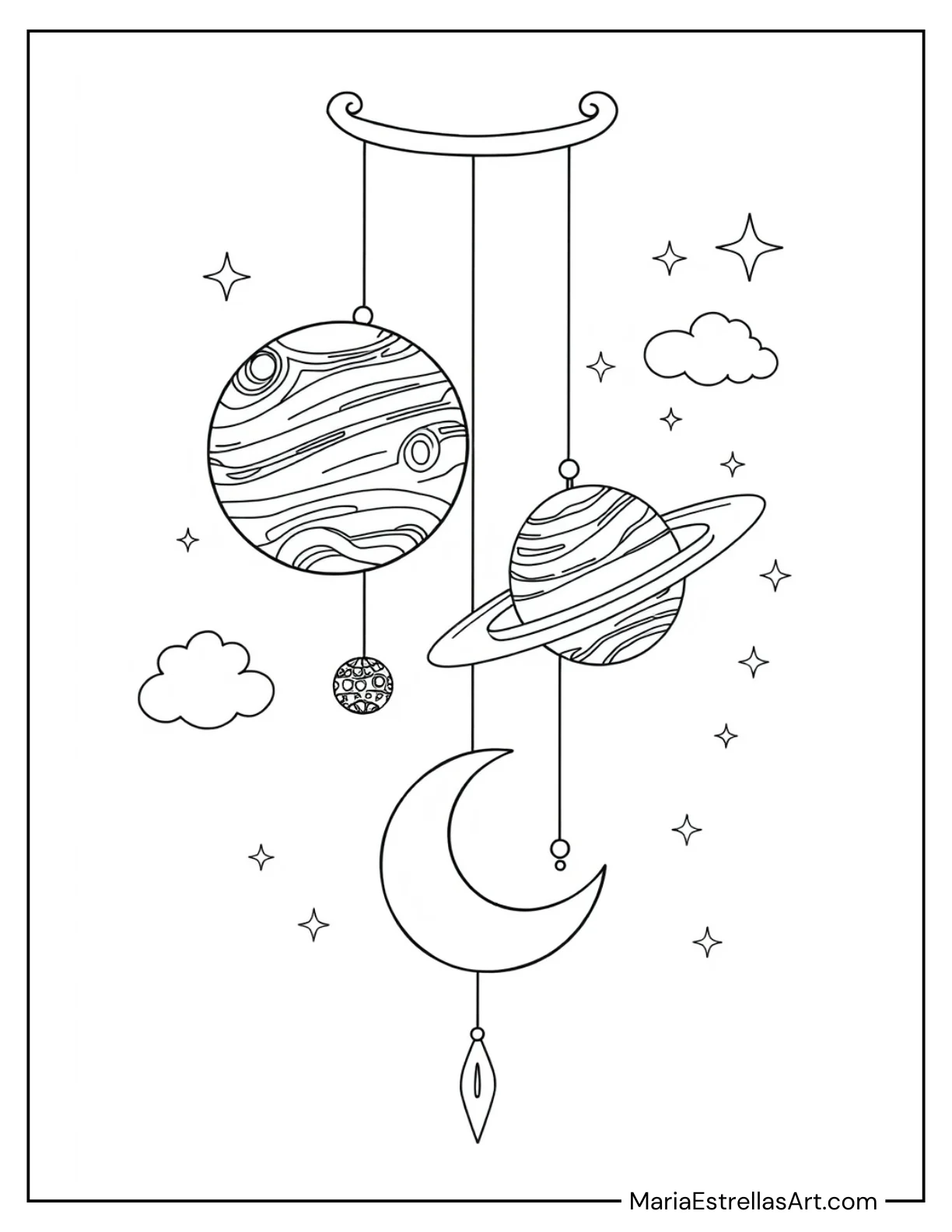 Planet Hanging as Wind Chimes