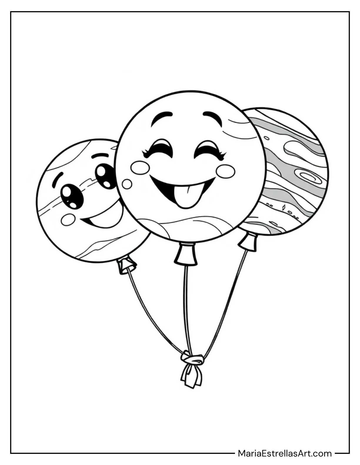 Planets as Cute Balloons