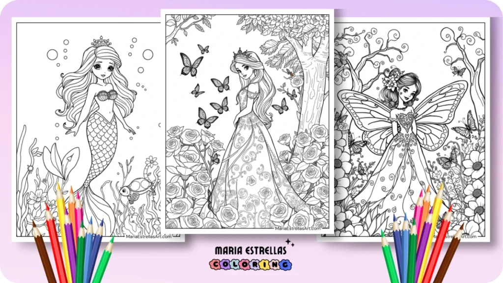 Princess Coloring Pages Featured Image