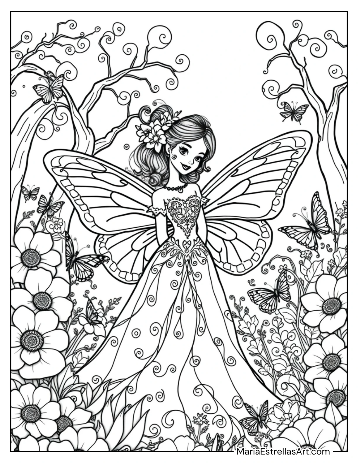 Princess With Butterfly Wings