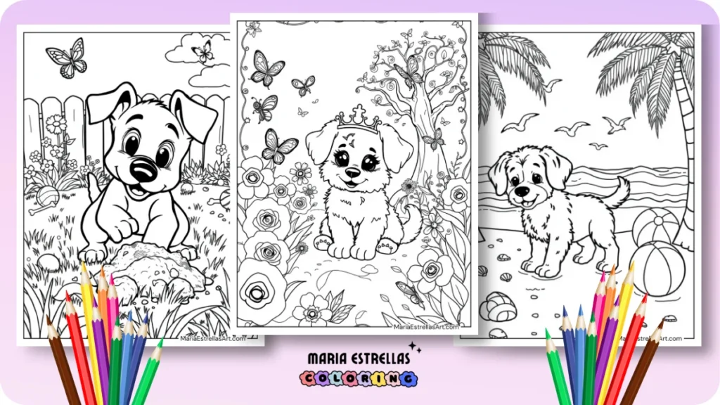 Puppy Coloring Pages Featured Image