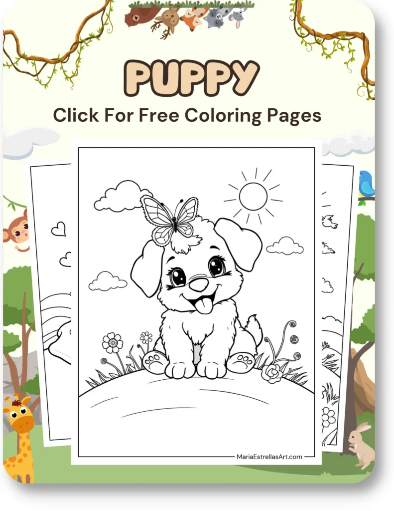 Puppy Coloring Pages For Animal