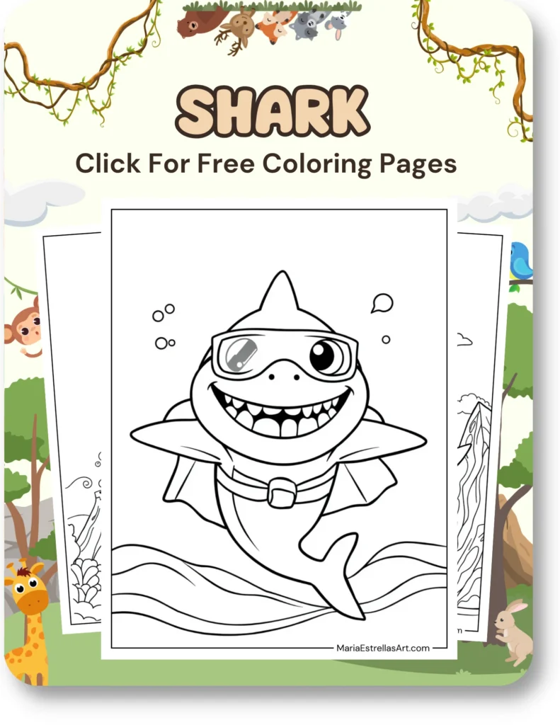 Shark Coloring Pages For Animal