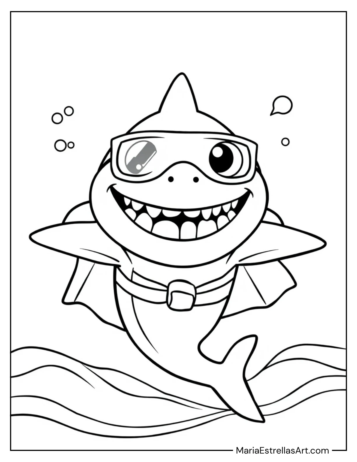 Shark Wearing a Cape and Mask