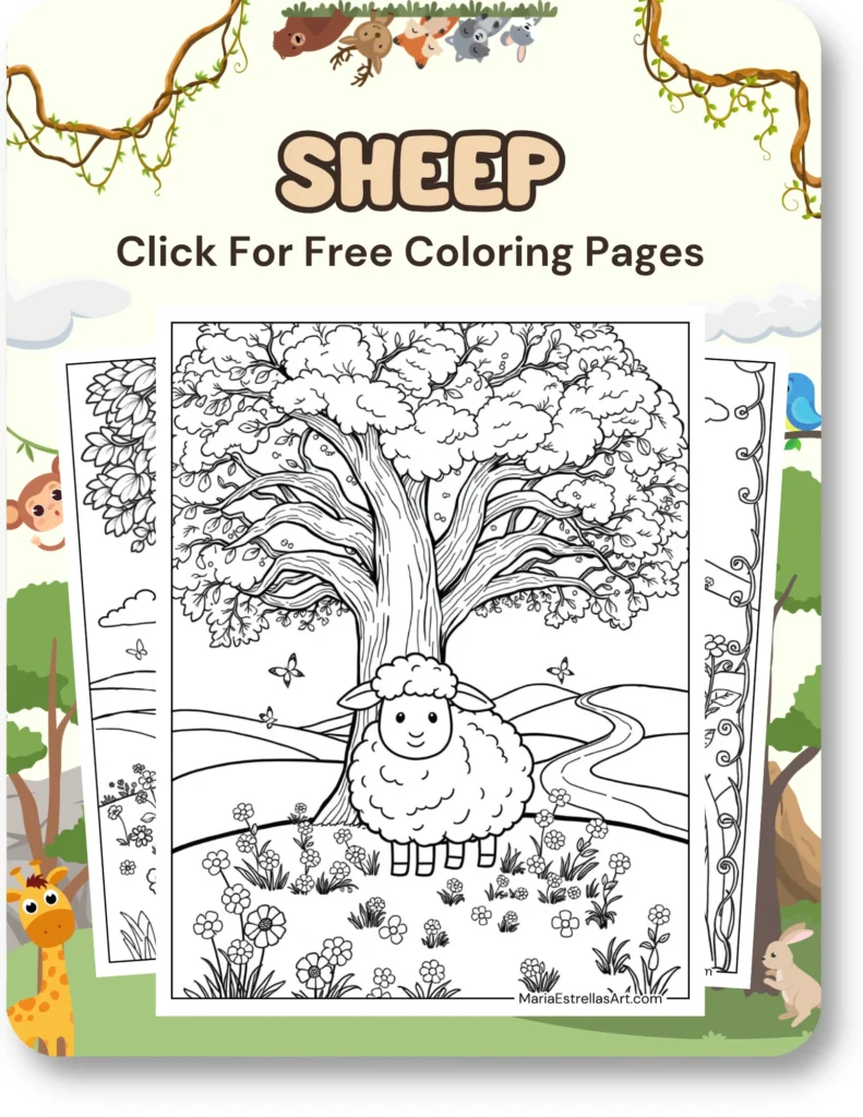 Sheep Coloring Pages For Animal