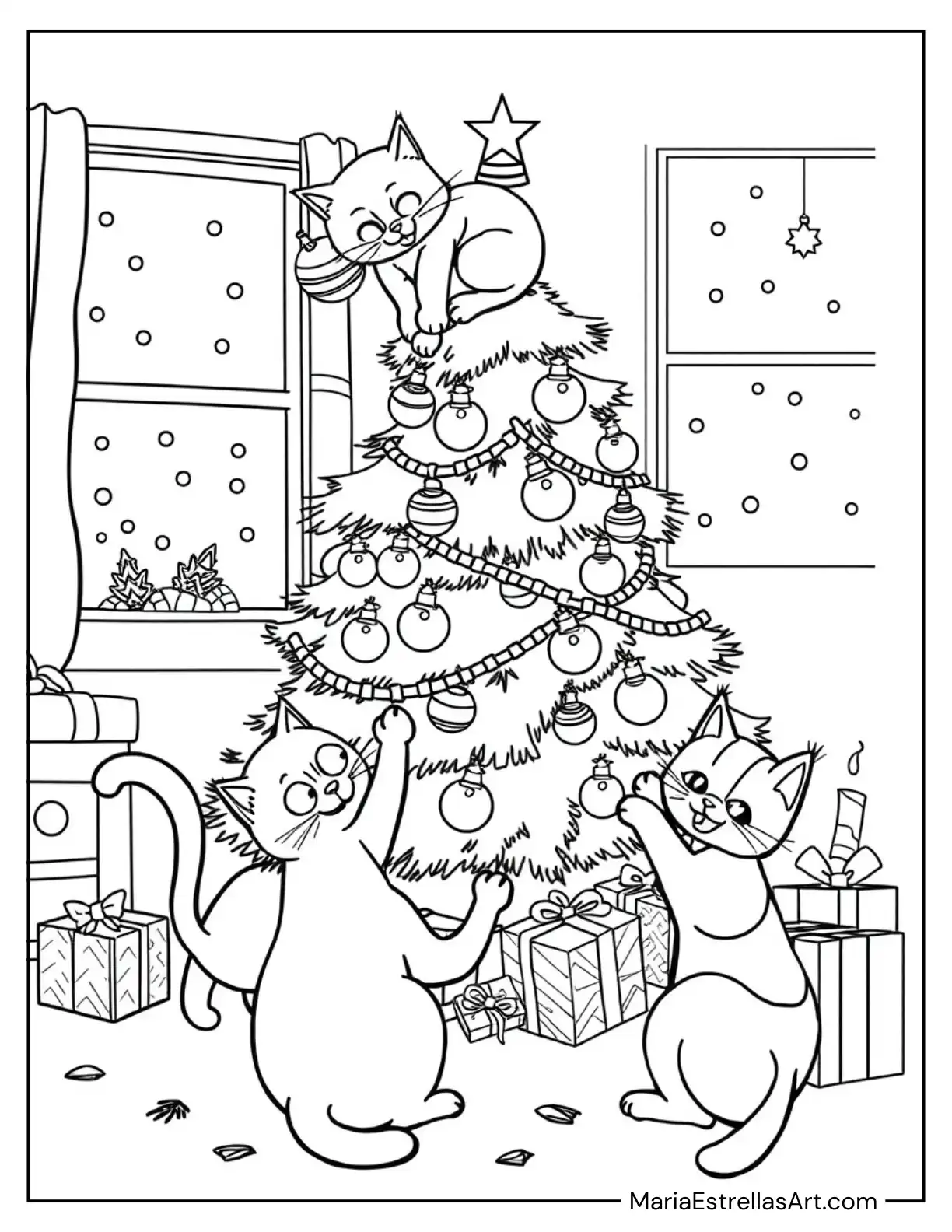 Silly Cats Ruining the Christmas Tree