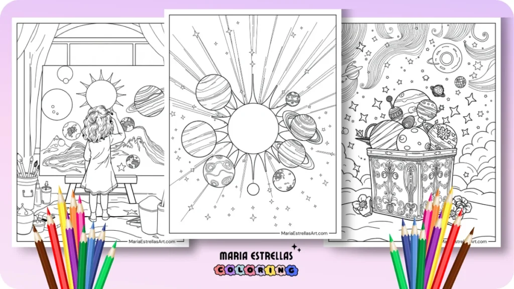 Solar System Coloring Pages Featured Image