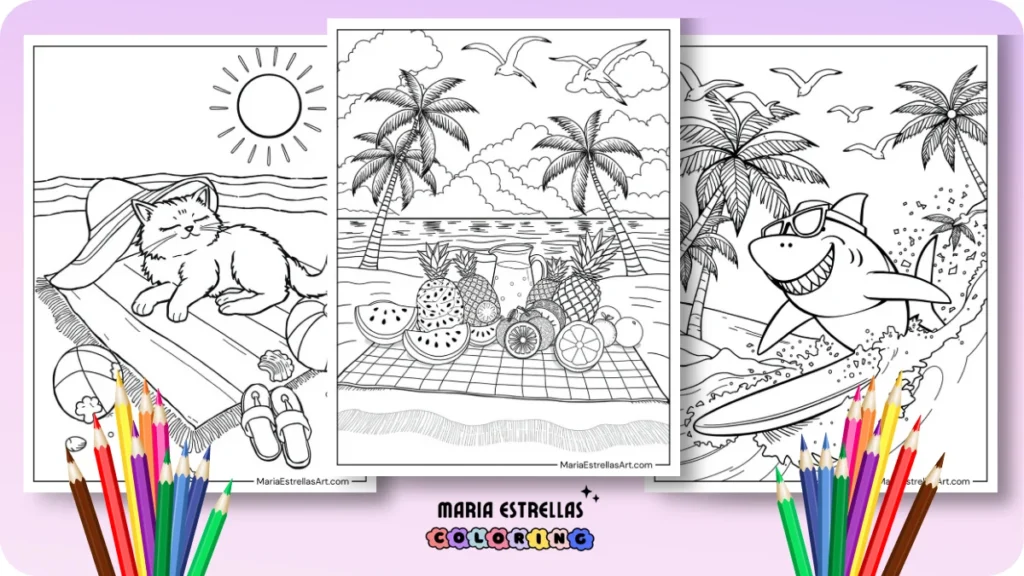 Summer Coloring Pages Featured Image