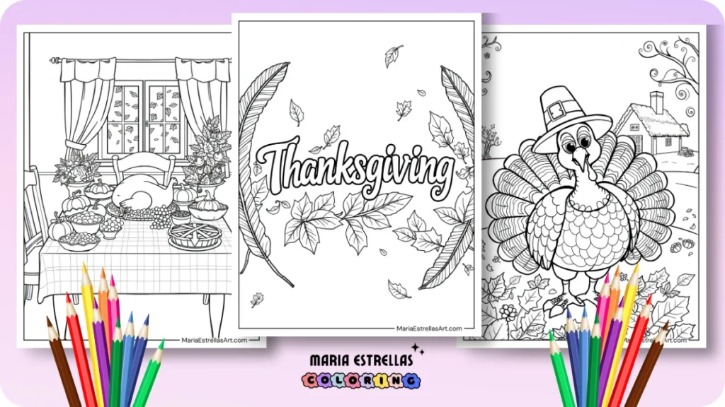 Thanksgiving Coloring Pages Featured Image