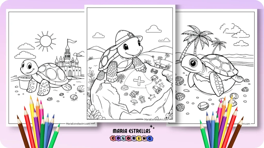 Turtle Coloring Pages Featured Image