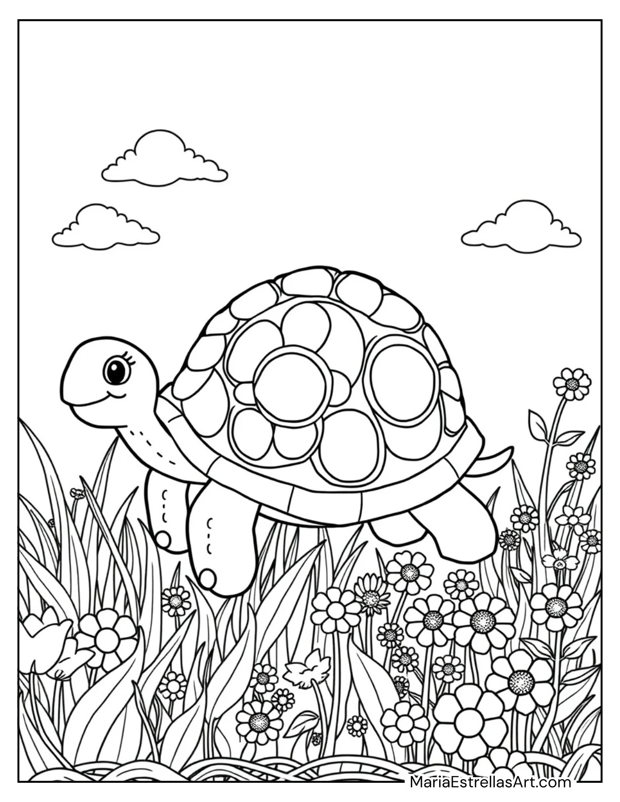 Turtle with Sunflower