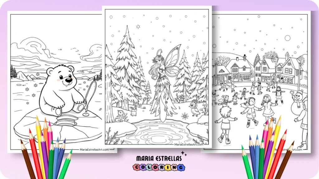 Winter Coloring Pages Featured Image