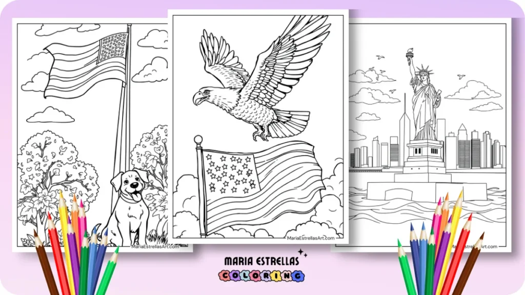 4th of July Coloring Pages Featured Image