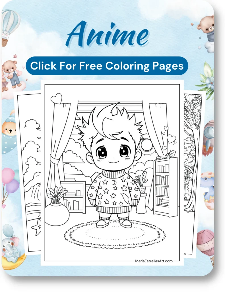 Anime Coloring Pages For Boys